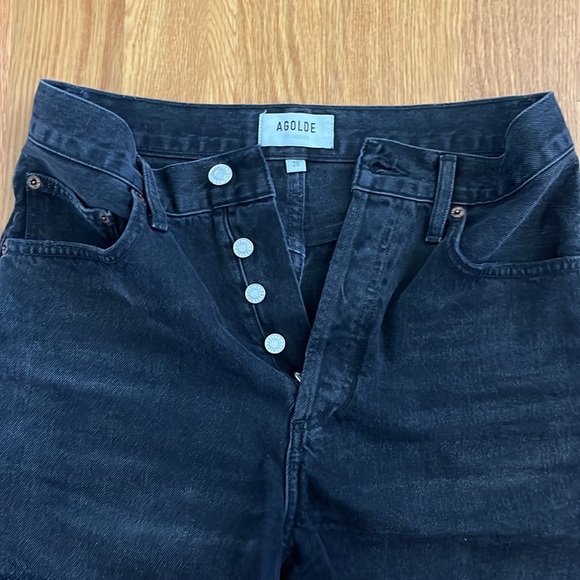 Agolde Dee Short, Black, Size 26 - Picture 3 of 10